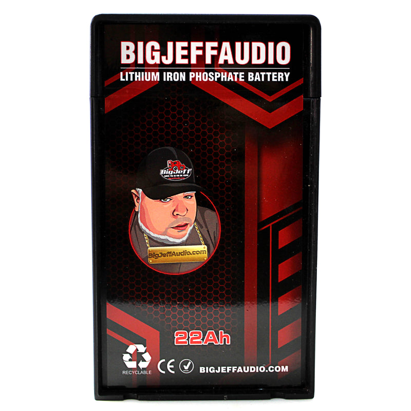 Big Jeff 3 Pack Car Audio Compact 22AH 12V Lithium LFP Battery 6000W BJ-LI-22AH