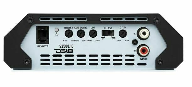 DS18 Car Audio Monoblock Amplifier Silver 3500W Class D /w Bass Knob S3500.1D