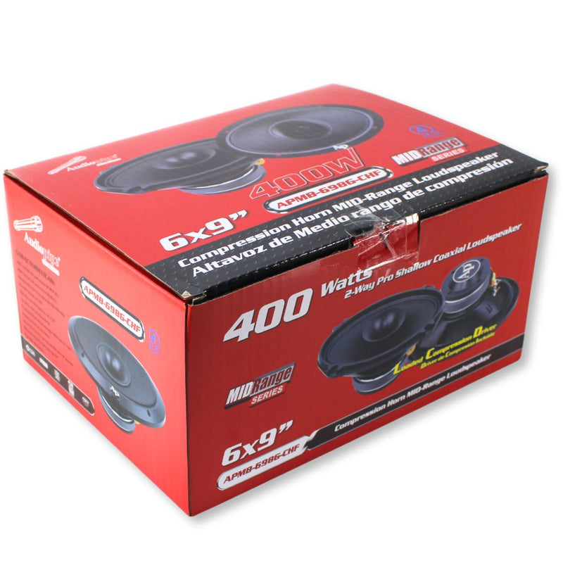 6x9" 150W RMS 4-Ohm NEO Hybrid Coaxial Loudspeaker Pair W/1" Tweeter APMB-CX690