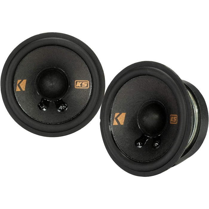 Kicker KS-Series 2.75" 4 Ohm Coaxial Midrange Speakers 100 Watt Peak KSC270