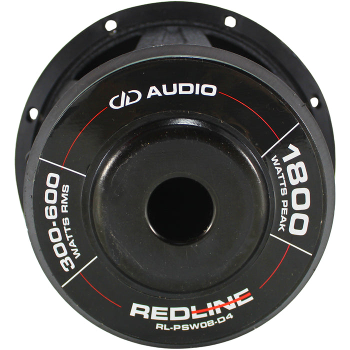 DD Audio Redline Series 8" 300-600W RMS Dual 4-Ohm 2.5" VC Subwoofer OPEN BOX