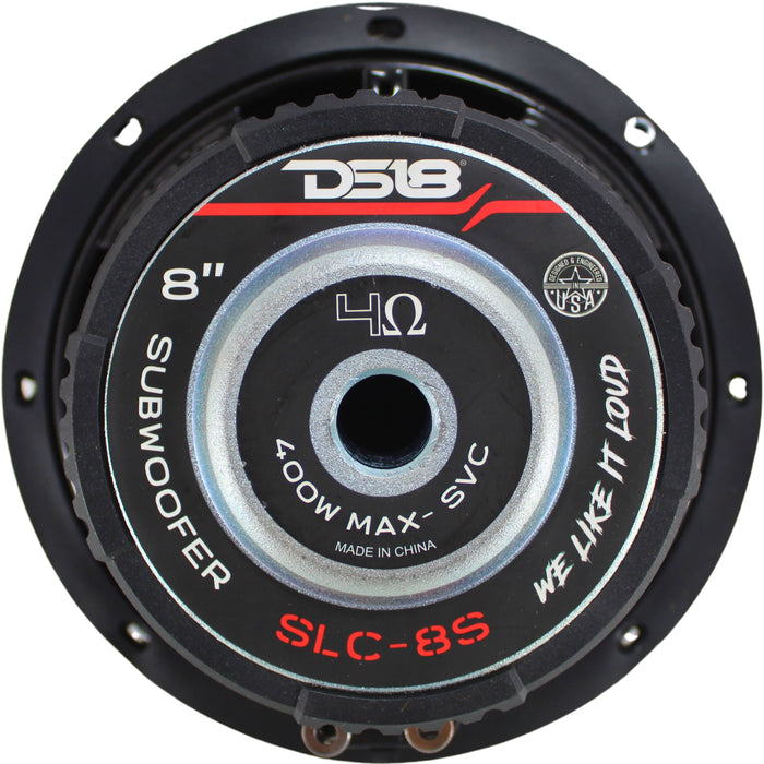 DS18 8" Bass Pro 200W RMS 4-Ohm Single Voice Coil Subwoofer / SLC-8S OPEN BOX