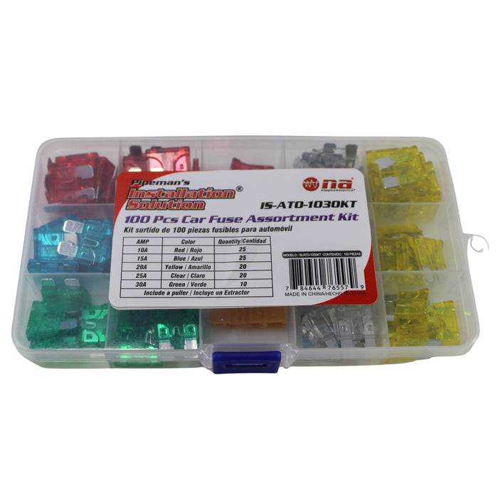 Pipeman's 100-Piece Car Fuse Assortment Kit With Fuse Puller IS-ATO-1030KT