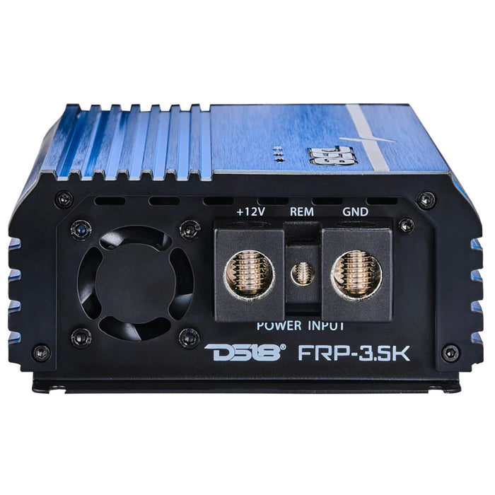 DS18 FRP Monoblock 3500W 1-Ohm Full-Range Class-D Amplifier Red/Blue/Titanium