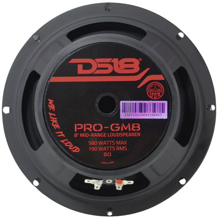 DS18 Pro 8" 580W Max 8-Ohm Mid Range Loud Speaker PRO-GM8