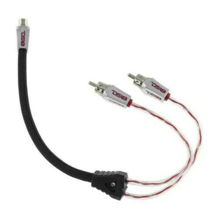 DS18 HQRCA1F2M RCA Audio Y Adapter 1 Female 2 Male Jack Splitter 2Pk