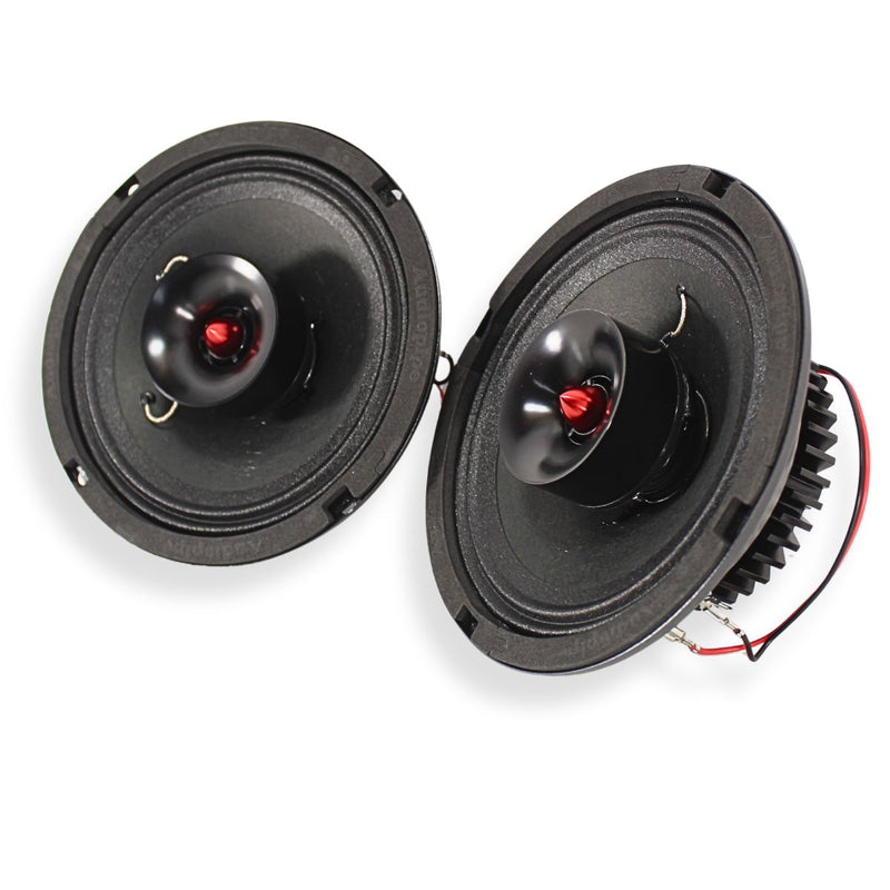 6.5" 100W RMS 4-Ohm NEO Hybrid Coaxial Loudspeaker Pair W/1" Tweeter APMB-CX600