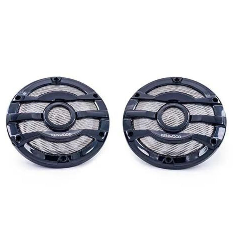 Pair of Black Kenwood 8" 100 Watt RMS 4-Ohm 2-way Marine Speaker System