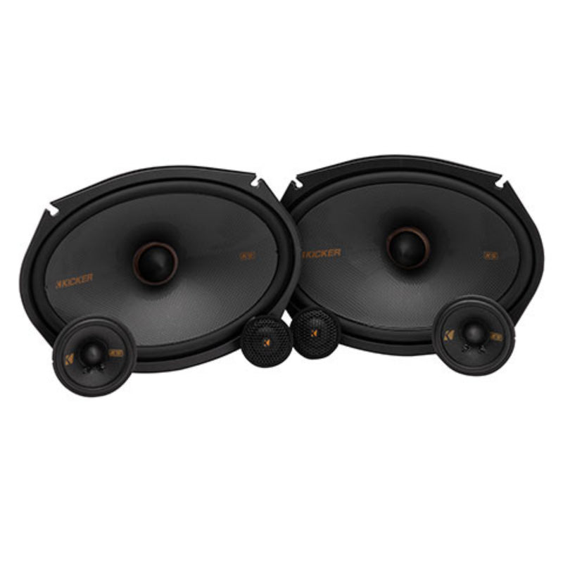 Kicker 6x9" Woofer 3-Way 4 Ohm Component Set W/ 2.75" Midrange & 1.25" Tweeter