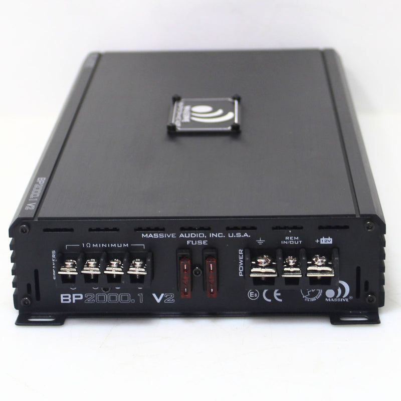 Massive Audio 1000W RMS 1 Ohm Monoblock Class D Amplifier BP2000.1 V2 OPEN BOX