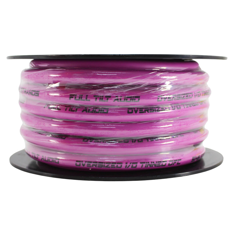 Full Tilt Audio 0 Gauge Tinned OFC Power/Ground Wire Pink Lot Cut By The Foot