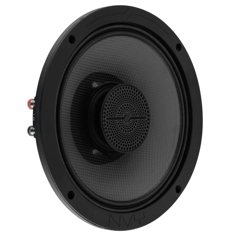 8" 250W RMS 4 Ohm Marine Hybrid Speakers Carbon Fiber DS18 NVY-8HDCFSL-N4