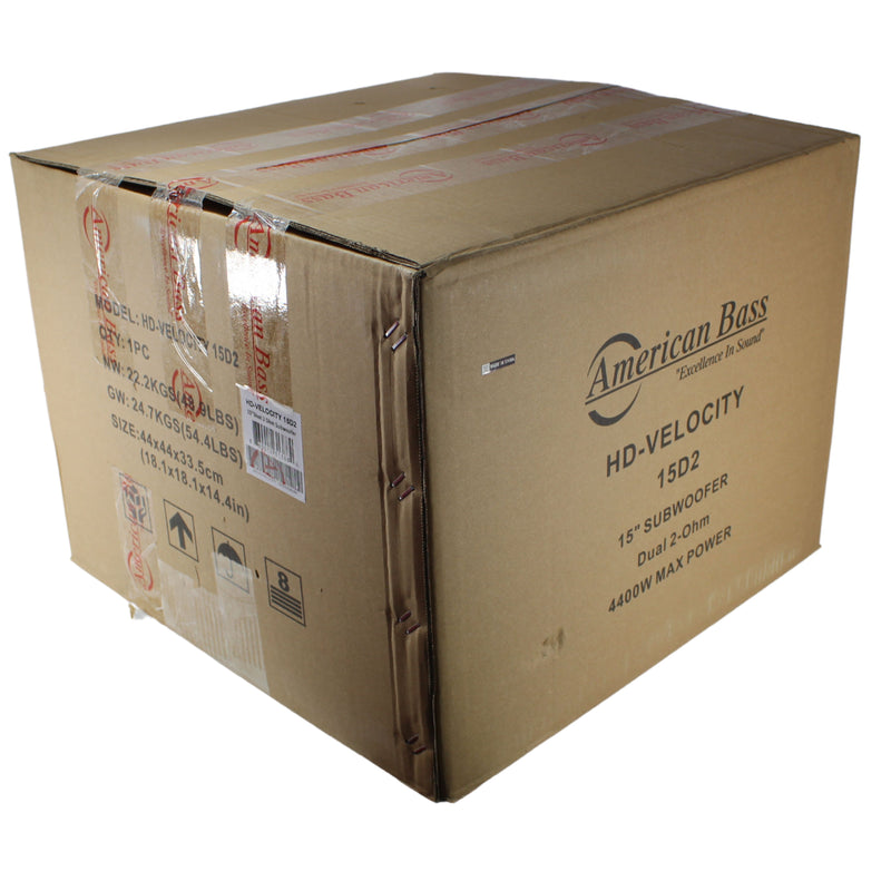 American Bass HD Velocity Series 15" 2-Ohm 2200W RMS Triple Magnet Subwoofer