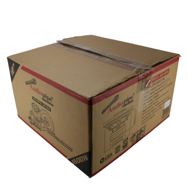 Audiopipe Pro Car Audio 12" 600 Watt RMS Dual 4-Ohm Subwoofer