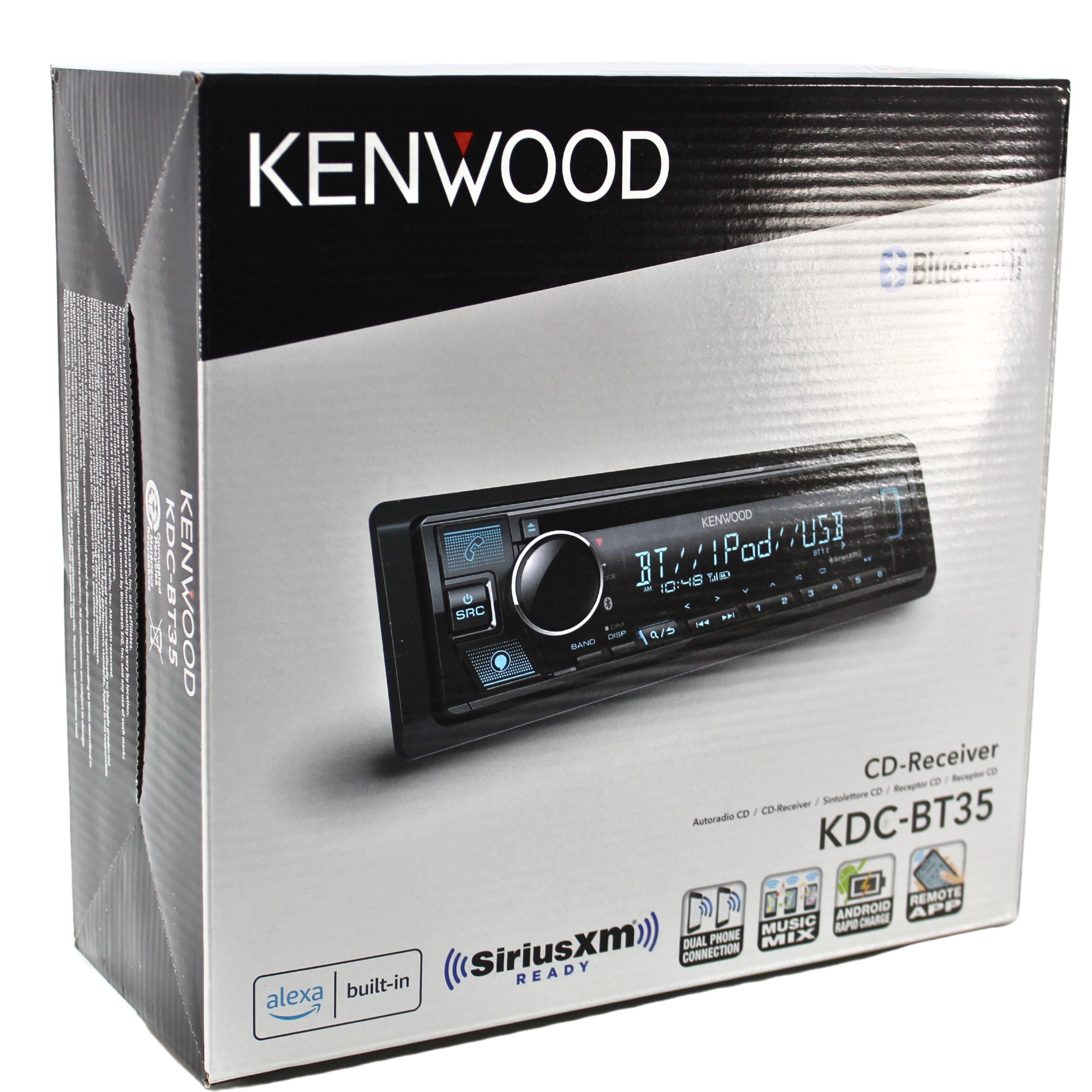 Kenwood KDC-BT35 Single DIN CD Receiver | Bluetooth & USB Audio