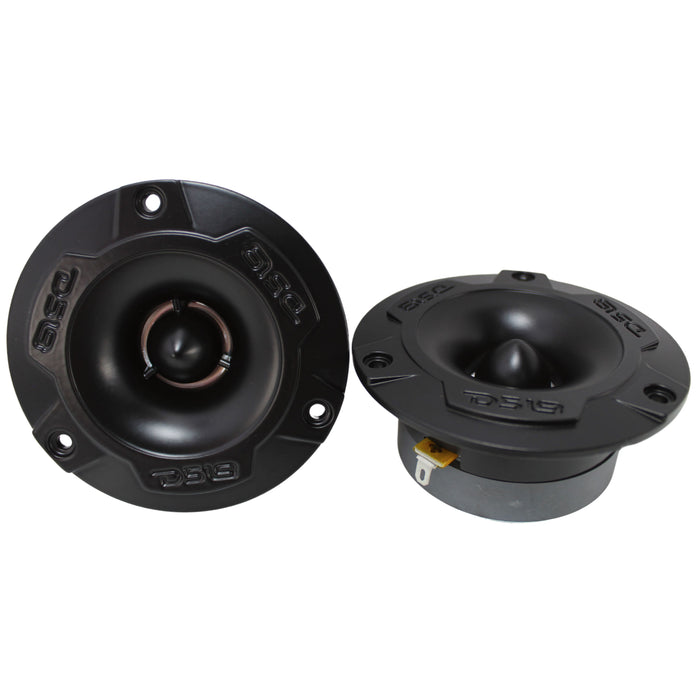 DS18 Pair of 1" Black 240W 4 Ohm Pro Aluminum Super Bullet Tweeter PRO-TWX1B