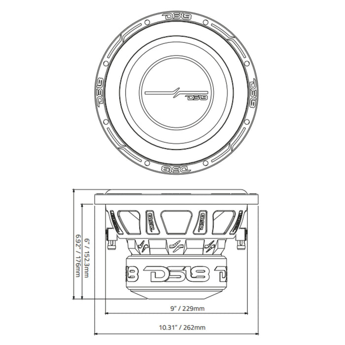 DS18 Elite-Z 10" 1400 Watts Dual Voice Coil 4 Ohm Subwoofer ZR10.4D