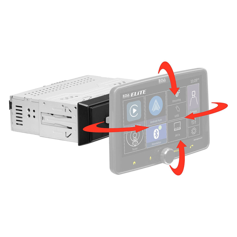 BOSS 7" Touchscreen 1-Din Bluetooth Radio with Apple CarPlay & Android Auto