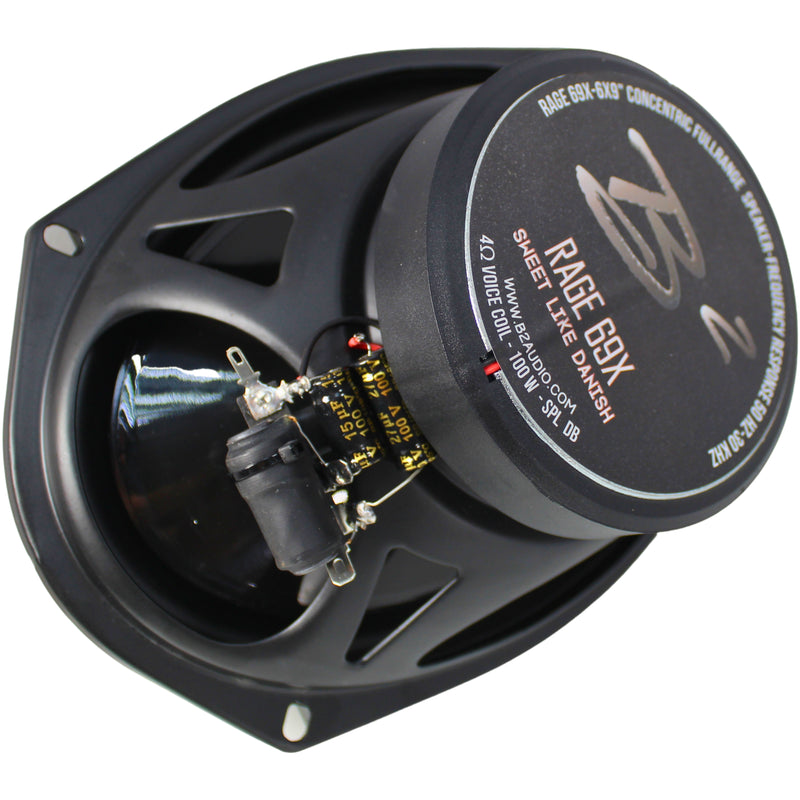 B2 Audio RAGE69X 6x9" 4-Ohm 100W RMS Coaxial Speakers Pair - RAGE Series
