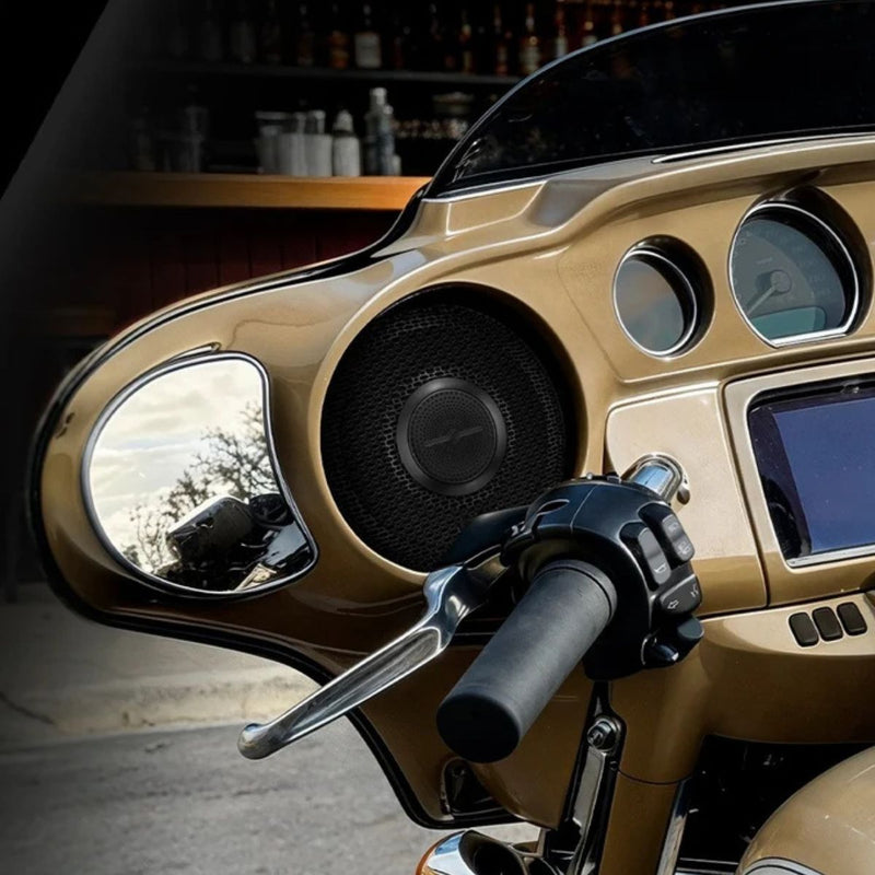 Harley Street Glide 14-23 6.5" 150W RMS 4 Ohm Speakers Bullet Tweeter Grille Kit