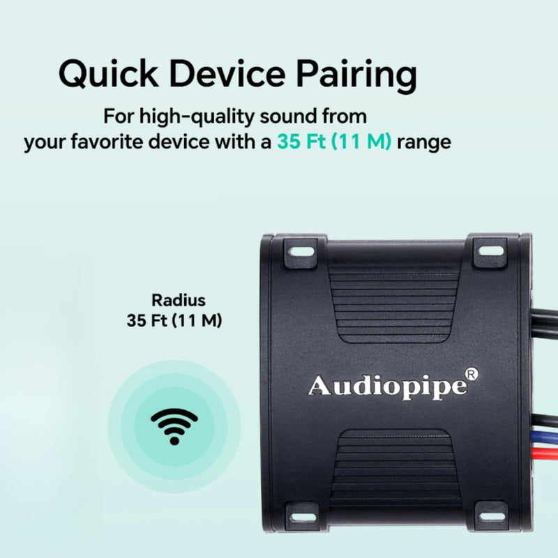 Audiopipe Universal Marine Bluetooth Receiver Car Audio Adapter / AP-BTM-1200