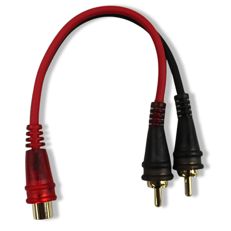Audiopipe high-performance 6" Frosted Female to Dual Male RCA Y-Cable AMFV-YF-2M