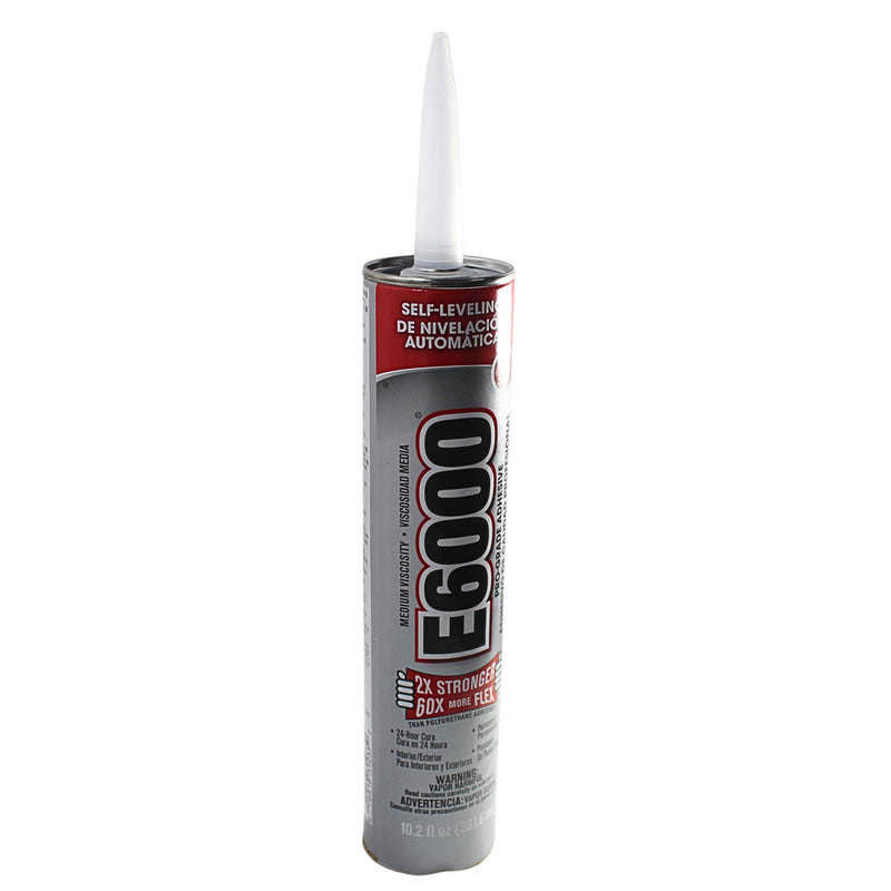 10.2 fl oz E6000 Black Industrial Strength Self Leveling Waterproof Adhesive