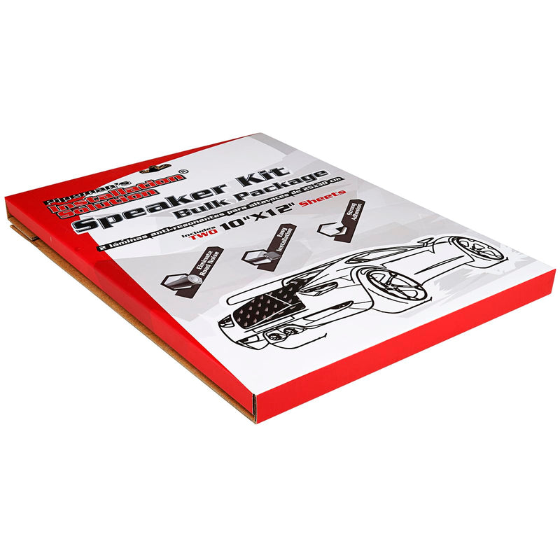 Pipeman's DS21012 10" x 12" Black Sound Deadener Door Speaker Kit 2 sheets