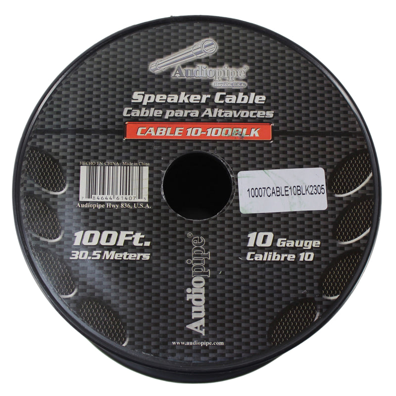 10 GA AWG Black/Red PVC Jacketed CCA Audiopipe Speaker Wire Lot Cut By The Foot