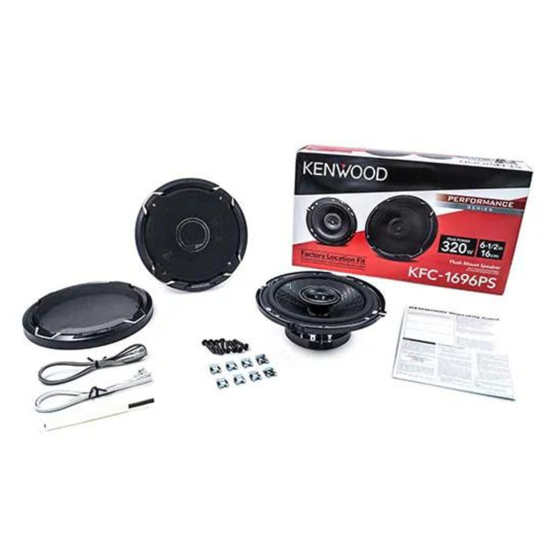 Pair of 6.5" 4-Ohm 2-Way Speakers & Single Din Bluetooth Car Stereo Combo