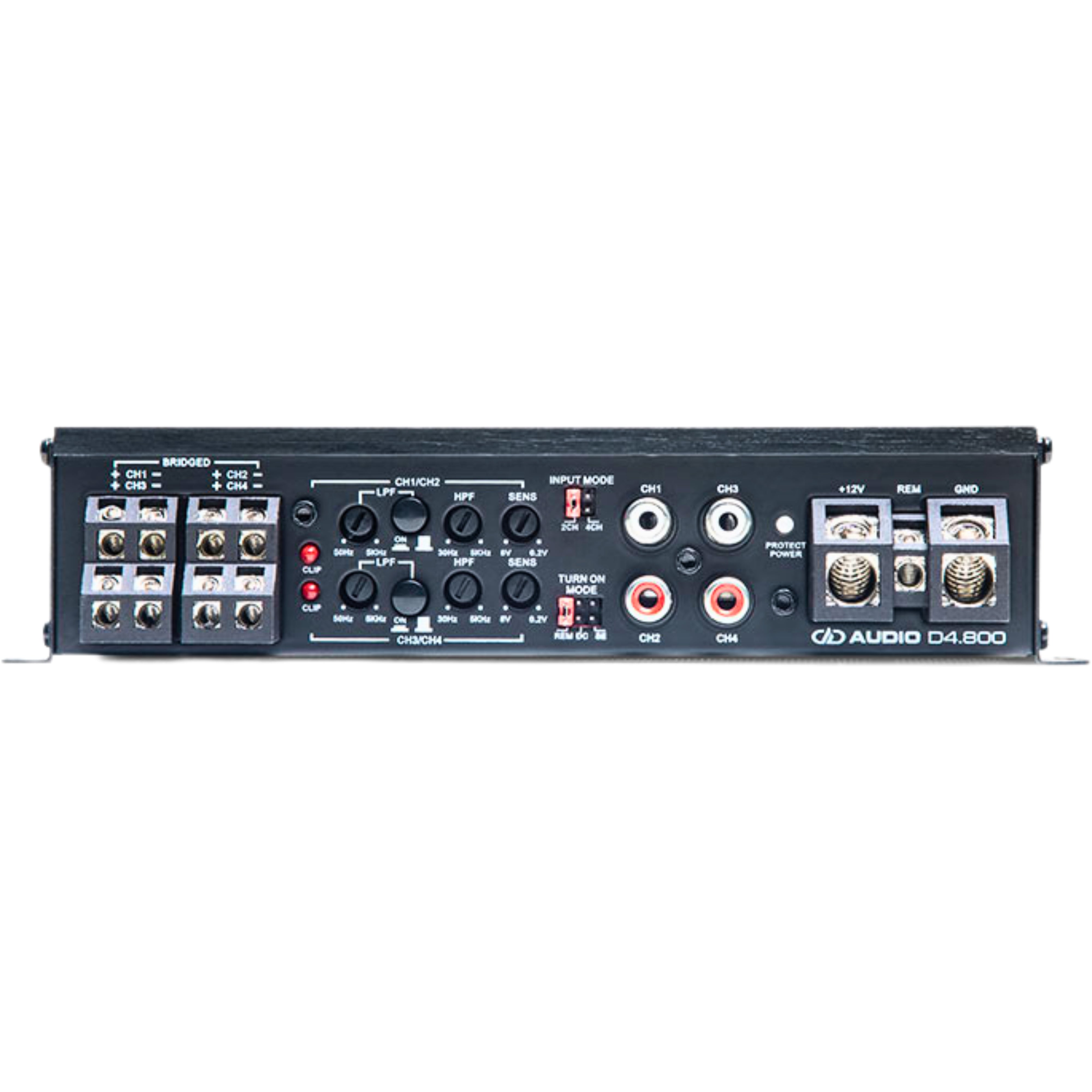 DD Audio D-Series 800W Dynamic Power 4-Ch 2-Ohm Compact Amplifier