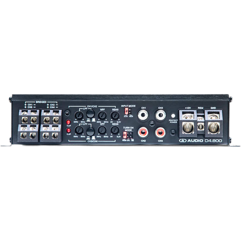 DD Audio D-Series 800W Dynamic Power 4-Ch 2-Ohm Compact Amplifier / D4.800