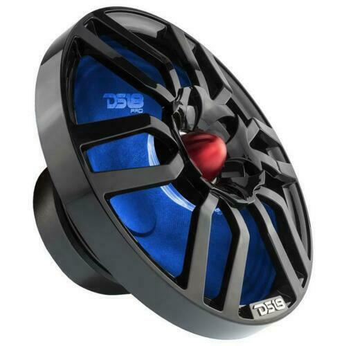 1x 10" Black Speaker Grill Cover / Built In Bullet Tweeter RGB LED Pro Audio