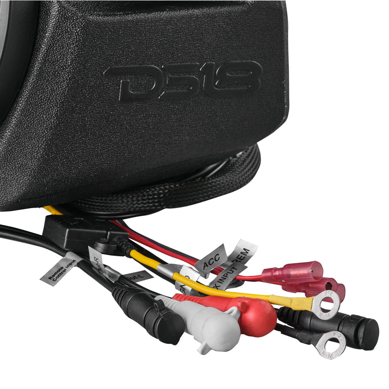 DS18 RZR Built-in Amp Front Kick Panel Pods w/6.5 4-Ohm Bluetooth Speakers