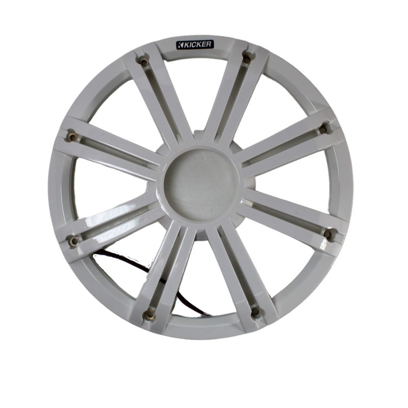 Kicker 10" Marine LED Subwoofer Grille for KM10 & KMF10 White 45KMG10W