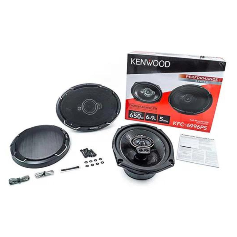 Pair of Kenwood 6"x9" Performance Series 4-Ohm 150W RMS0 5-Way Vehicle Speakers