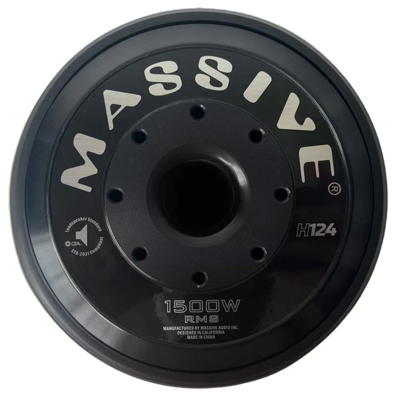 12" 1500 W RMS Dual 4-Ohm Voice Coil Car Audio Subwoofer Massive Audio