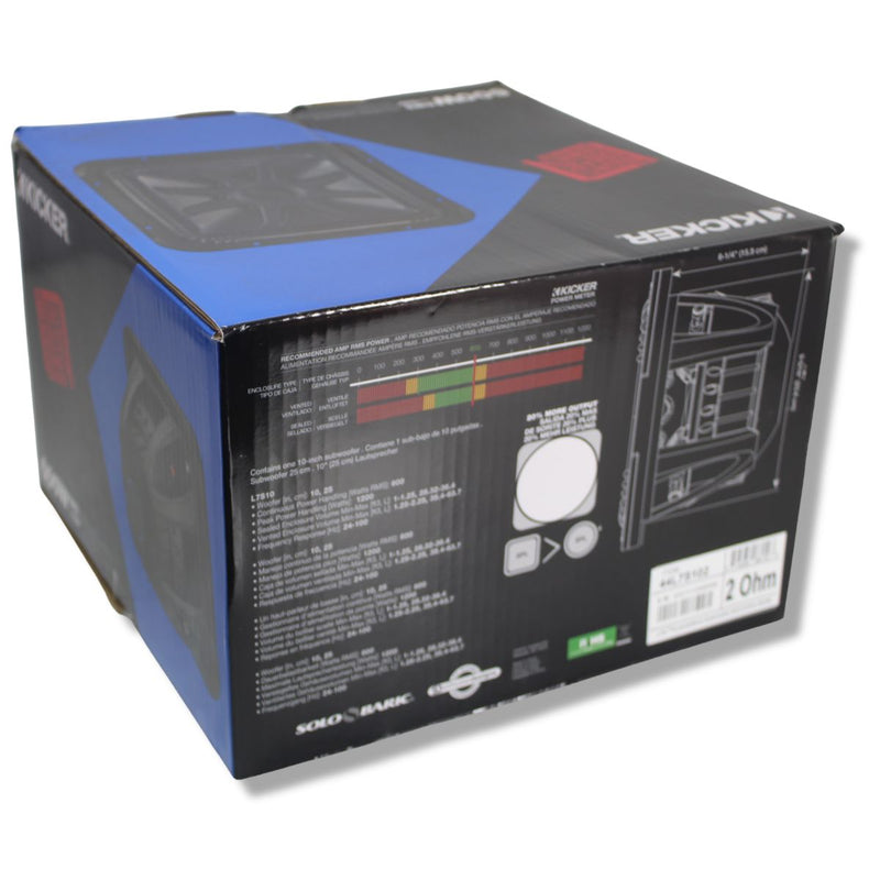 Kicker Solo-Baric L7 10" 600 Watt RMS Dual 2 ohm Voice Coil Subwoofer 44L7S102