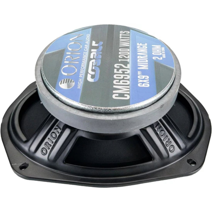 Pair of Orion 2-Ohm 300w RMS Cobalt High Efficiency 6x9" Midrange Bullet Speaker