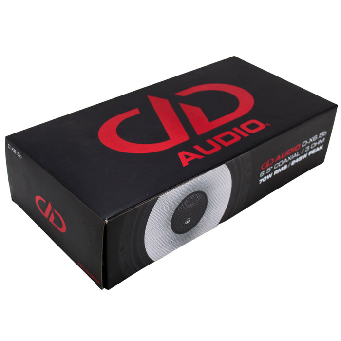 DD Audio 6.5" 3 Ohm 245W Peak/70W RMS Coaxial Speaker +Silk Dome Tweeter D-X6.5b