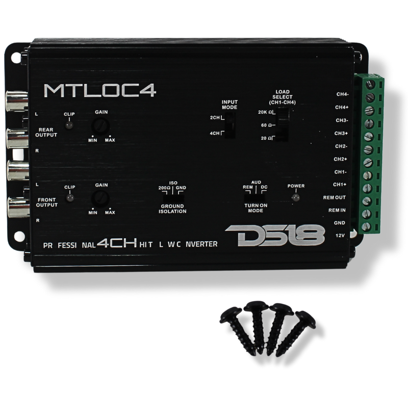 4-Channel High-to-Low Line Output Converter with Remote/Automatic Turn-On MTLOC4