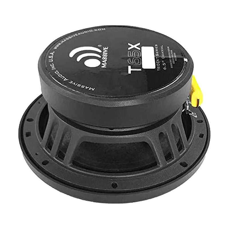 Pair of Massive Audio T65X 6.5" 480 Watt 4 Ohm 2-Way Marine Coaxial Speakers