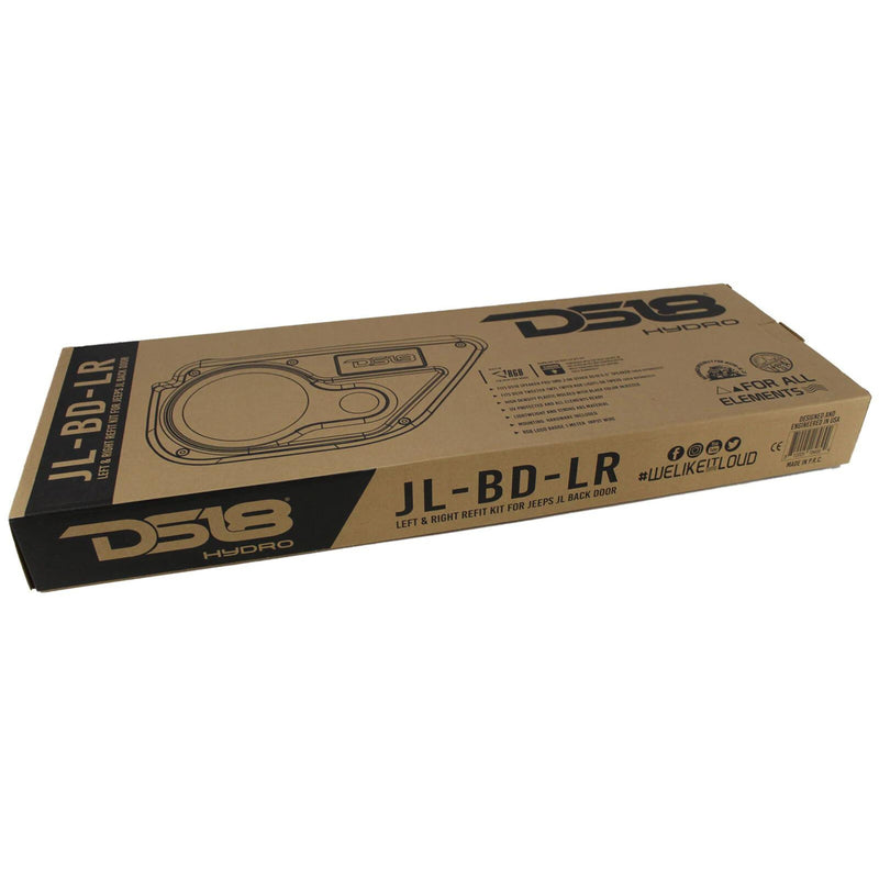 DS18 Back Door Left and Right Refit Kit for Jeeps 6.5" Midrange+Tweeter JL-BD-LR