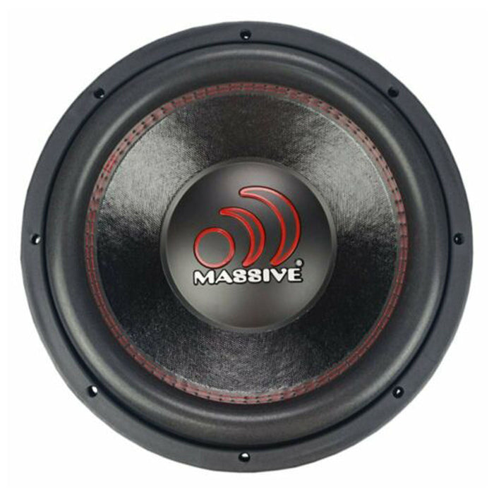 Massive Car Audio 2x 12" Subwoofer 2800W DVC 4 Ohm & 4000W Monoblock Amplifier