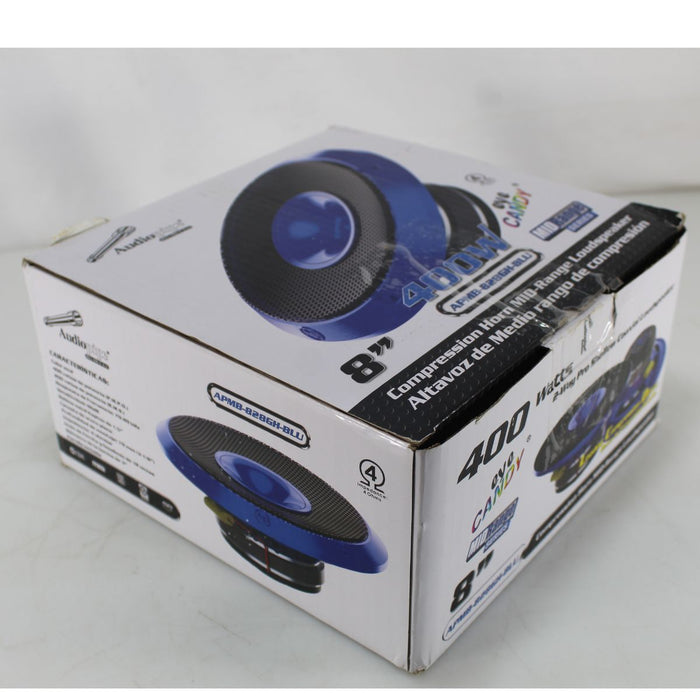 Audiopipe 8" 200W RMS 4 Ohm Blue Eye Candy Compression Horn Speaker OPEN BOX