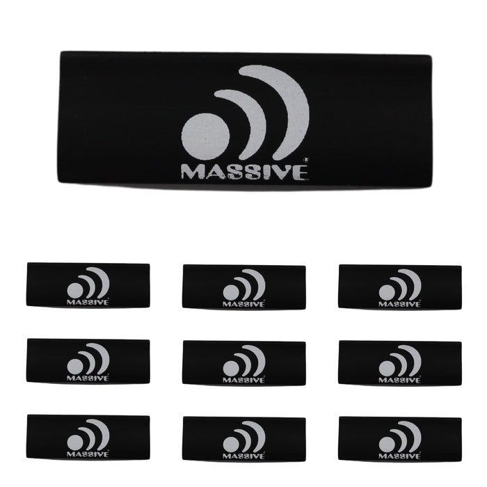 4 Gauge 3:1 Heat Shrink with MASSIVE AUDIO Logo 10 Pack Black