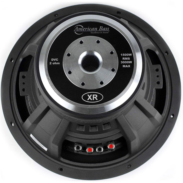 American Bass 15" 3000 Watt Black Subwoofer Dual 2 Ohm Voice Coil XR 15D2