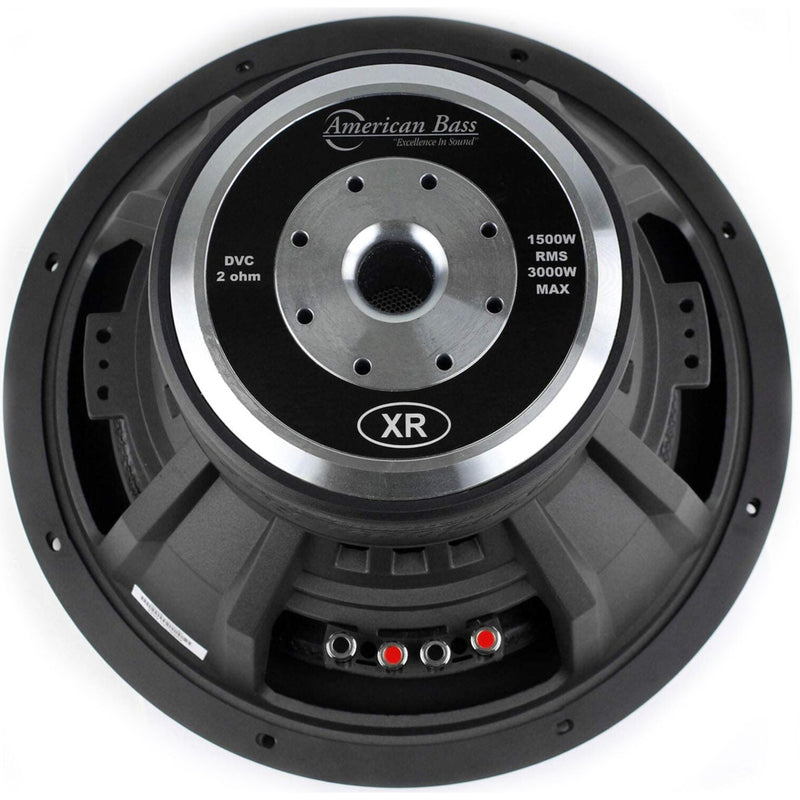 American Bass 15" 3000 W Black Subwoofer Dual 2 Ohm Voice Coil XR 15D2