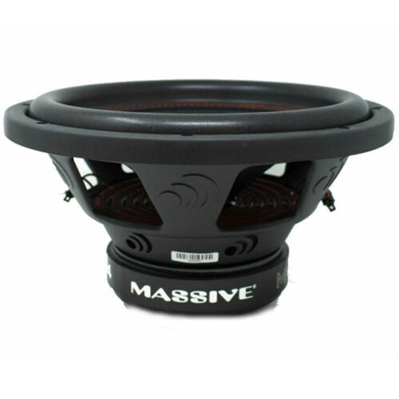 Massive Audio Nano E3 Mono 2800W 1Ohm Amplifier+ 2x 2000W Dual 4Ohm VC Subwoofer