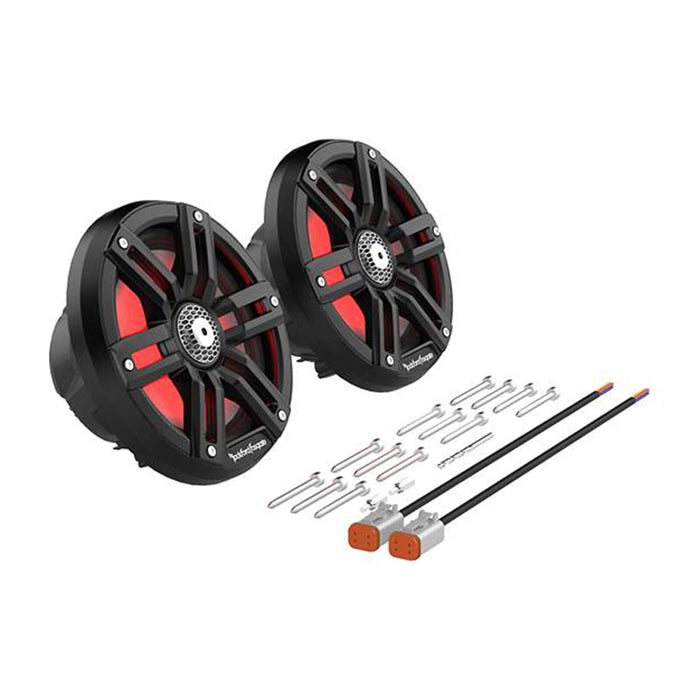 Rockford Audio Upgrade Kit for Polaris RZRs 4 Speakers, 5 CH Amp & 10" Subwoofer
